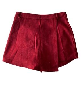 Red Wrap-Front Skort